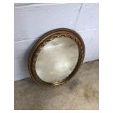 Vtg. Oval Gilt Framed Mirror