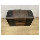 Vtg. Dome Top Steamer Trunk