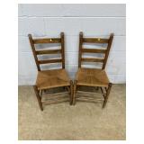 (2) Rush Seat Side Chairs