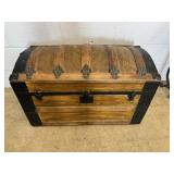 Vtg. Dome Top Steamer Trunk