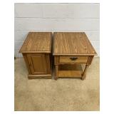 (2) Oak End Tables