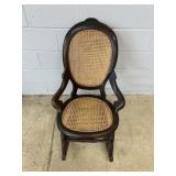 Vtg. Cane Seat Rocker
