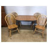 4 Pc. Oak Table & Chair Set