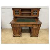 Vtg. Leather Top Desk