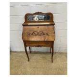 Vtg. Oak Ladies Fall Front Desk