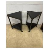 (2) Rolling End Tables