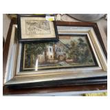 Framed Lithographs with Etching