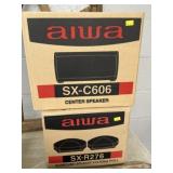 (2) Aiwa Center and Surround Sound Speakers