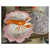 Porcelain Lobster Plate with Cake Server