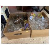 (2) Boxes of Stemware and Character Glasses