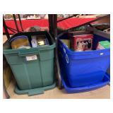 (2) Totes with Christmas Ornaments