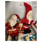 (3) Vintage Plush Santas