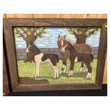 Menno Incised Carved Oil On Board