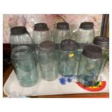 Blue Mason Jars