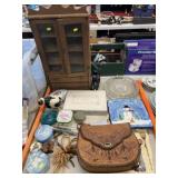 Leather Purse, Trinket Boxes, Miniature Cabinet
