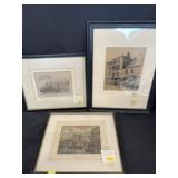 European Framed Etchings and Block Prints