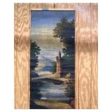 Large Unframed Painting on Canvas