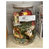 Glass Canister with Ornaments