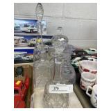 Crystal and Pattern Glass Decanter Bottles