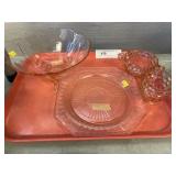 (4) Pieces of Pink Depression Glass