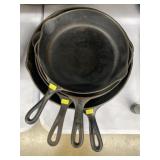 Wagner and Unmarked Cast Iron Frying Pans