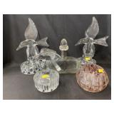 Glass Figurines and Perfume Bottle