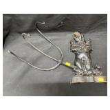 Cast Iron Door Stop with Wrought Iron Bent Fork