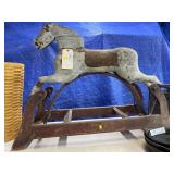 19th Century Wooden Rocking Horse