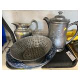 Agateware with Silverplate Pitchers