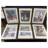 (6) C.X. Carlson Framed Prints