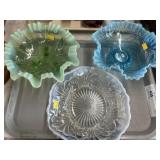 (3) Pieces of Art Glass