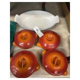 Le Creuset Miniature Casseroles, Prizer Ware Dish