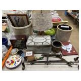 Storage Crocks, Bread Box, Table Light