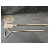 (3) 19th Century Wrought Iron Utensils