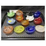 Art Glass Chicken Salts