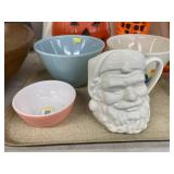 Fire King Mixing Bowl with Pfaltzgraff Mug