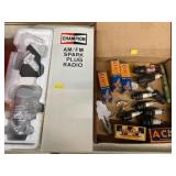 Vintage Spark Plugs with Radio