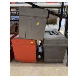 (3) Plastic and Metal Tool Boxes