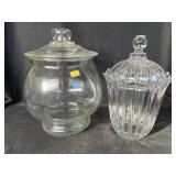 (2) Glass Canisters
