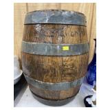 Wood Metal Banded Brewery Keg
