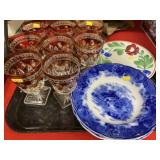 Antique Chinaware with Stemware