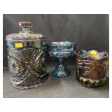 (3) PIeces of Carnival Glass
