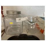 Glass Canister with 8 Cup Measuring Cup