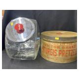 Pretzel Tin with Glass Canister