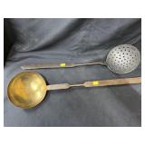 M.S.G. Wrought Iron Ladle with Unmarked Skimmer