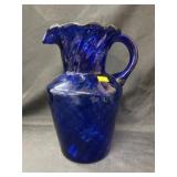 Blown Cobalt Pitcher