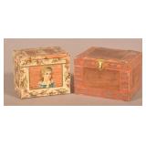 2 Tiny Antique Victorian Cigar Boxes w/ Die-cuts