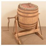 Primitive Wood Butter Churn and Stand