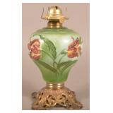 Victorian Molded Glass Oil Lamp