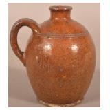 Early Small Bulbous Redware Jug